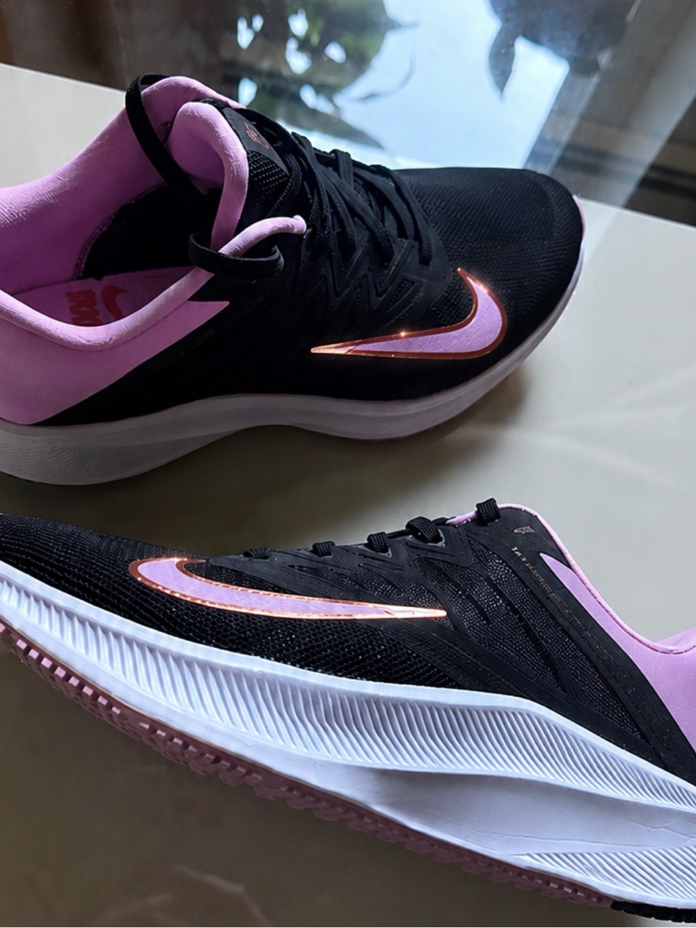 Nike Women’s Black and Pink Running Sneakers